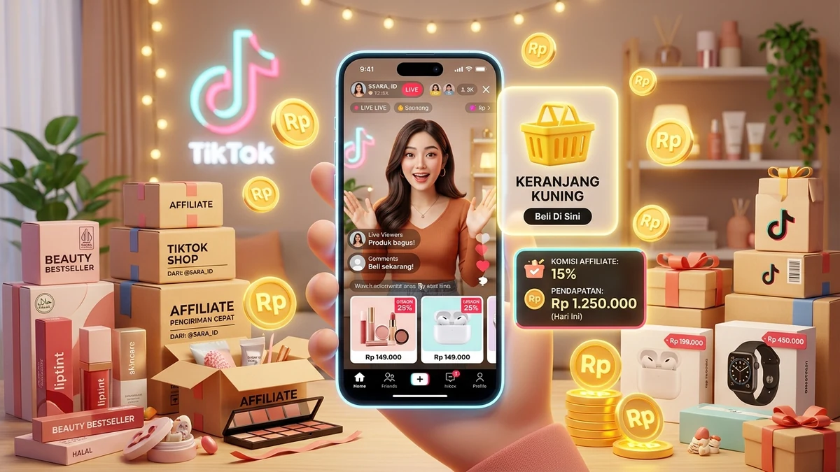 Syarat dan Langkah Pendaftaran TikTok Shop Affiliate Keranjang Kuning